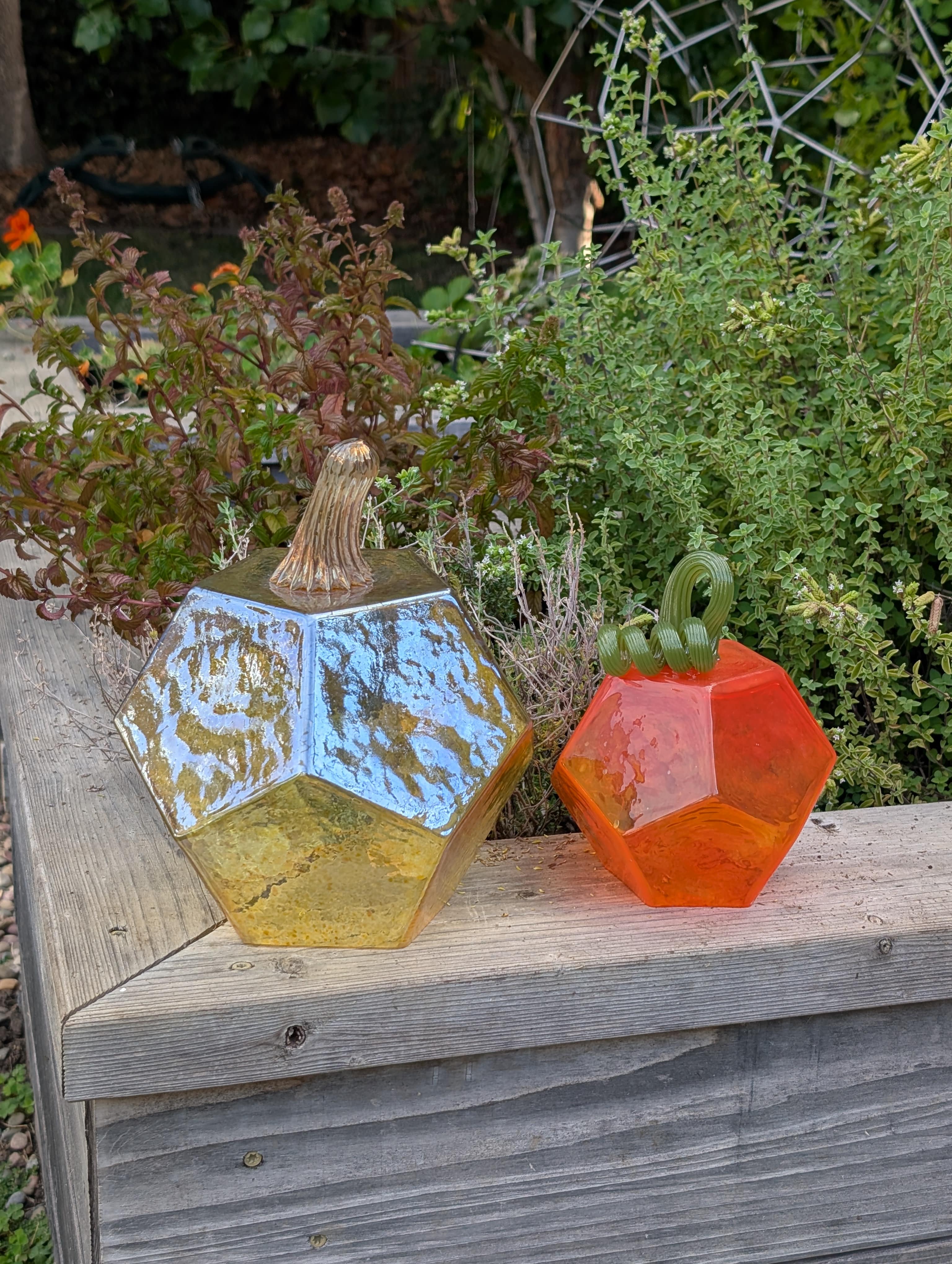 Glass Dodecahedron Pumpkin