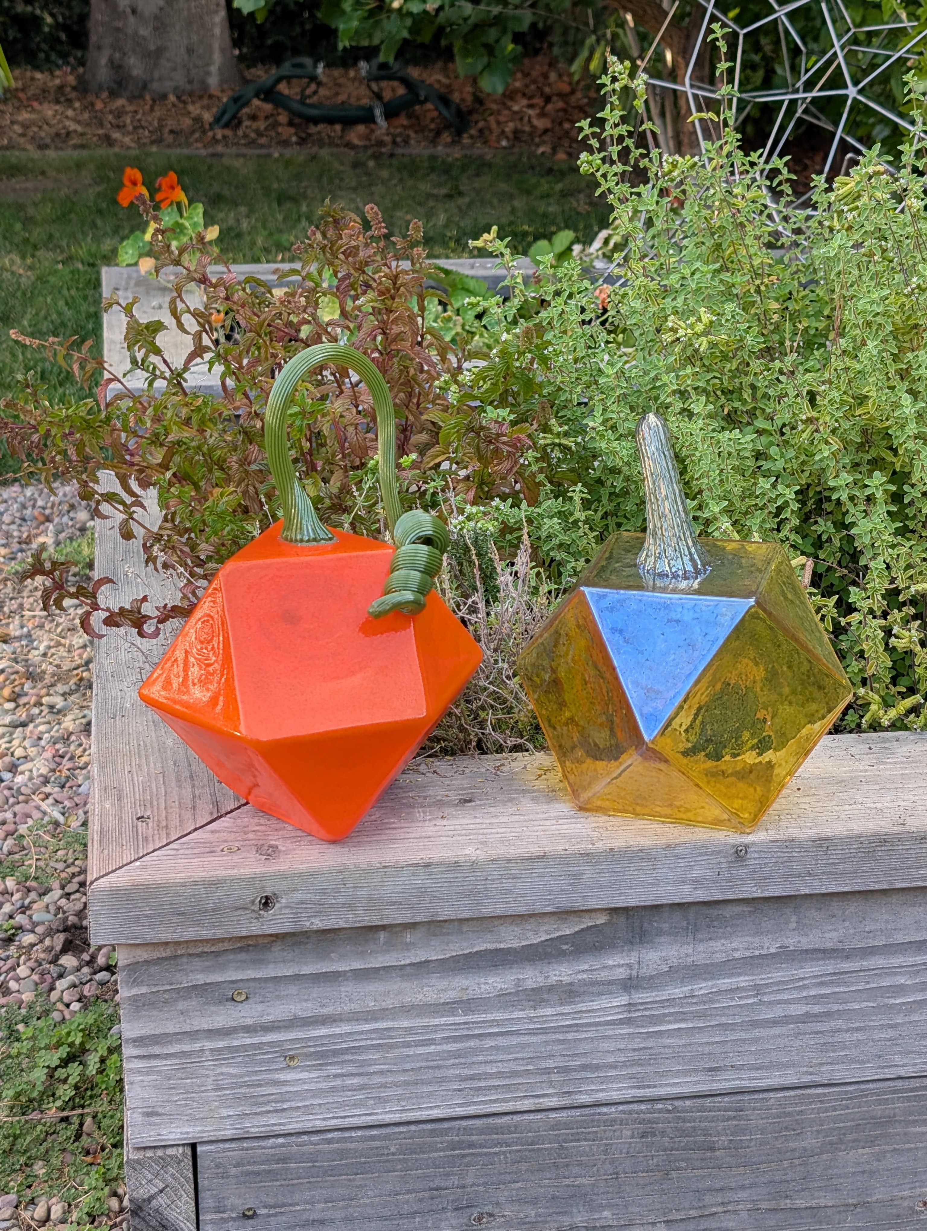 Glass Cuboctahedron Pumpkin